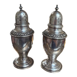 Vintage Newport Sterling Salt and Pepper Shakers- a Pair For Sale