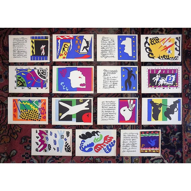 Vintage Mid 20th Century Henri Matisse Diminutive Abstract Lithographs From "Jazz" - Set of 15 For Sale - Image 12 of 12