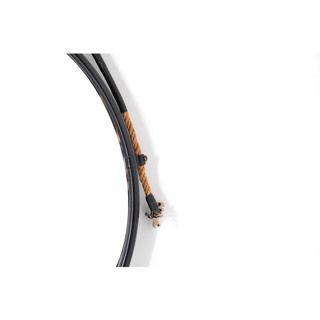 1970s Vintage Round Steel Mirror, Italy, 1970s For Sale - Image 5 of 13