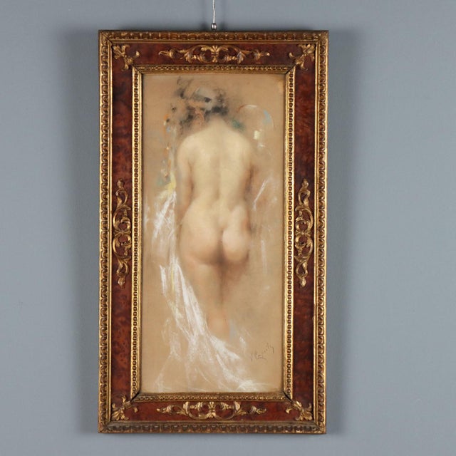 Vincenzo Caprile, Nude, Pastels on Cardboard, Framed For Sale - Image 10 of 10