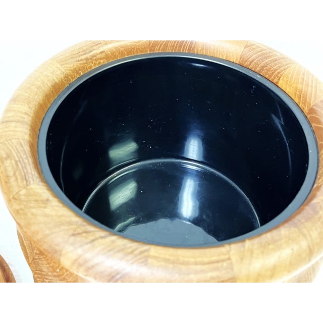 Wood Mid Century Kalmar Designs Teak Ice Bucket Made in Denmark For Sale - Image 7 of 12