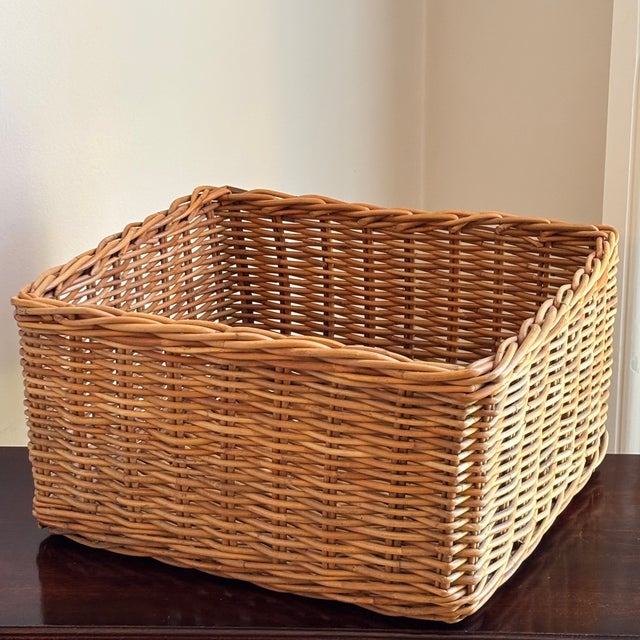 Vintage French Country-Style Storage Basket For Sale - Image 10 of 13