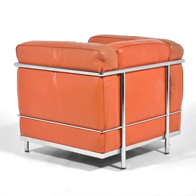 1980s Le Corbusier Lc2 Petit Modele Armchair by Cassina For Sale - Image 5 of 9