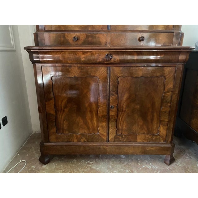 Wood Antique French Louis Philippe Cabinet, 1860s For Sale - Image 7 of 18