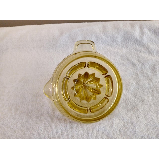 Vintage 1930's Amber Depression Glass Citrus Juicer For Sale - Image 4 of 5
