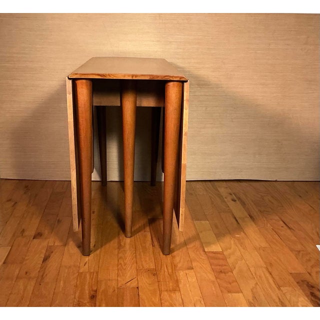 Solid board drop leaf dining table, 1960’s, SOLID MAPLE (NOT VENEER) by Conant Ball. This solid wood drop-leaf dining...