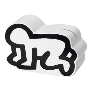 "Glowing Baby" Keith Haring Coin Bank Money Box Piggy Bank Wooden Collectible Decorative Object