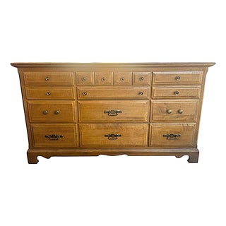 ‘Provincetown’ 60” Solid Maple Credenza or Dresser by Dearborn of Oshkosh - Vintage Mid 20th Century For Sale