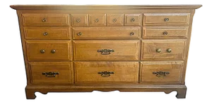 ‘Provincetown’ 60” Solid Maple Credenza or Dresser by Dearborn of Oshkosh - Vintage Mid 20th Century