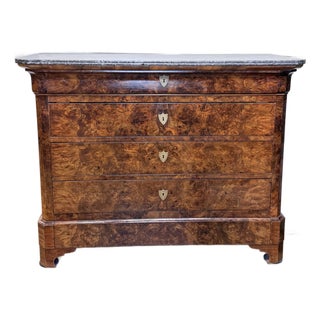 19th Century Louis Philippe Chest With Marble For Sale