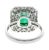 GIA Certified 1.46 Carat Colombian Emerald and Diamond Ring in 18K White Gold For Sale - Image 4 of 5