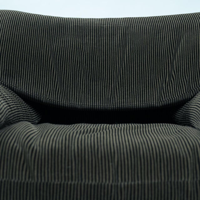 Green Striped Maralunga Chair by Vico Magistretti for Cassina, 1970s For Sale - Image 16 of 18