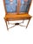 American Early 20th Century Sheraton-Style Painted Glass Display Cabinet on Stand – 2 Piece For Sale - Image 3 of 9