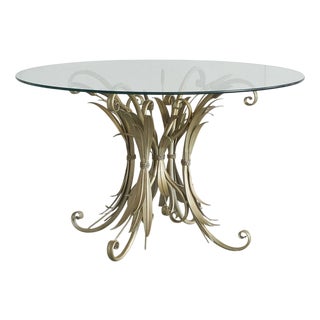 Mid-Century Sheaf of Wheat Coffee with Glass Top from Coco Chanel, 1940s For Sale