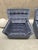 Textile Vintage Space Age Blue Lounge Chairs On Wheels, 1970s, Set of 2 For Sale - Image 7 of 9