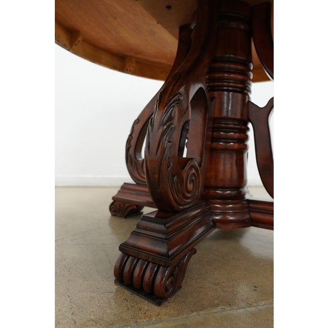 Round Traditional Pedestal Dining Table For Sale - Image 10 of 14