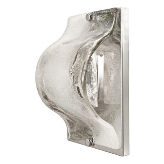 1960s Italian Carlo Nason for Mazzega Murano Glass Wall Sconce / Flush Mount For Sale