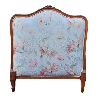 Vintage French Provincial Wood Upholstered Headboard for Reupholstery For Sale