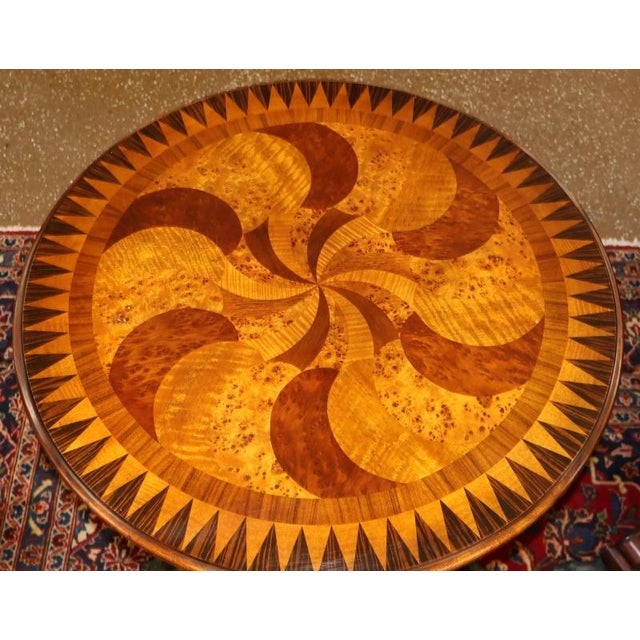 Pair of Theodore Alexander Burl Inlaid Metal Mount Occasional End Tables For Sale - Image 13 of 15