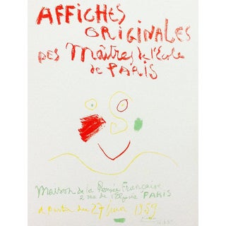 Pablo Picasso 102, Lithograph Affiches Originales, Art in Posters, Mourlot 1959 For Sale
