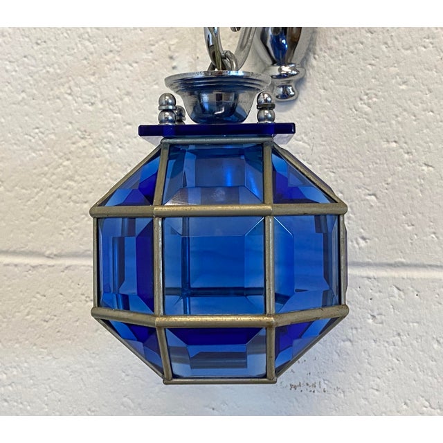 Mid-Century Modern Cut Glass Wall Lamps, 1970s, Set of 2 For Sale - Image 3 of 13