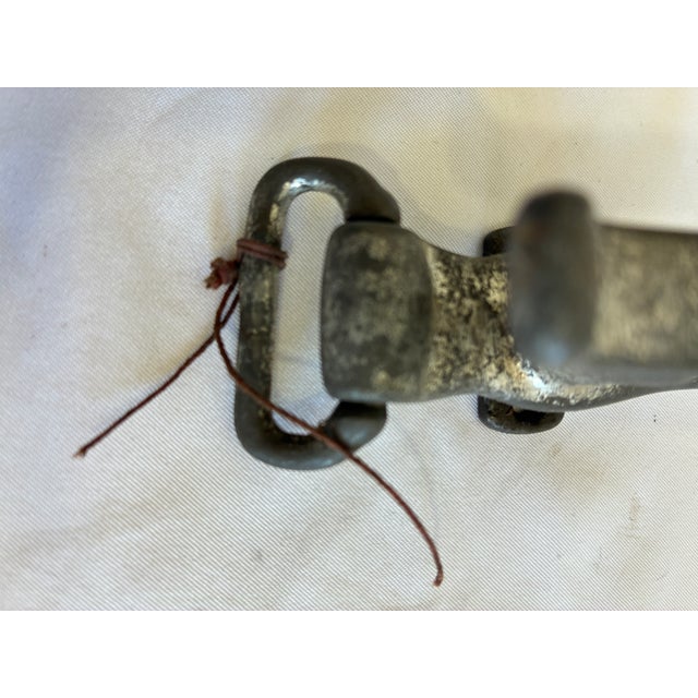 Gray Vintage Metal Swivel Hook Industrial Farm Decor For Sale - Image 8 of 8