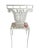 1930s Regency White Cast Iron Garden Chair With Upholstered Seat For Sale In Los Angeles - Image 6 of 9