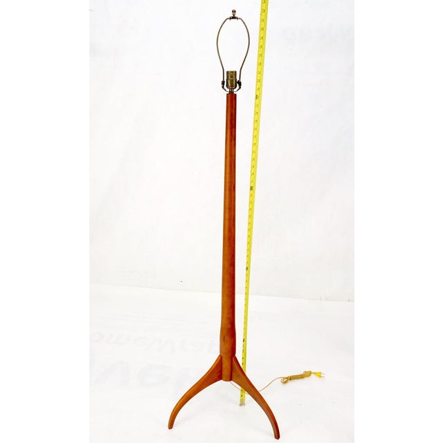 Shaker Turned Solid Cherry Floor Lamp For Sale - Image 4 of 12
