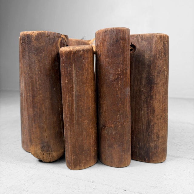 Antique Japanese Loom Wooden Decoration, 1900s, Set of 11 For Sale - Image 9 of 9