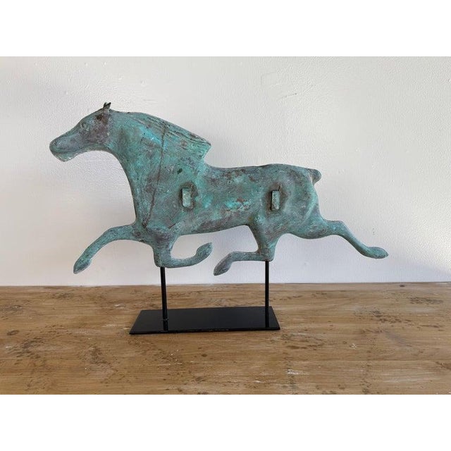 1930s Vintage Copper Horse Weathervane For Sale - Image 5 of 9