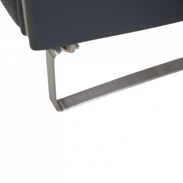 CH103 Two-Seater Sofa in Grey Leather by Hans Wegner, 2000s For Sale - Image 15 of 18