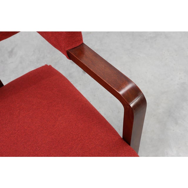 Red Art Deco Chairs, Belgium, 1920, Set of 2 For Sale - Image 10 of 11