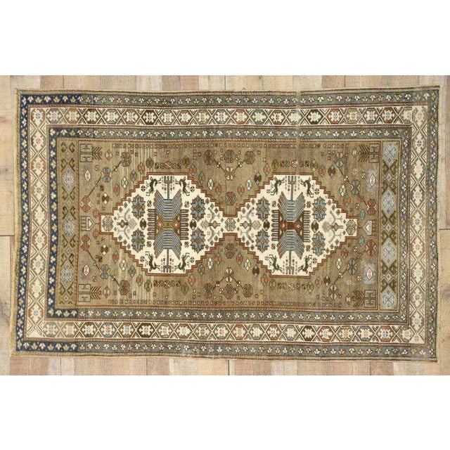 Mid 20th Century Vintage Mid-Century Turkish Oushak Rug - 3′10″ × 6′2″ For Sale - Image 5 of 8