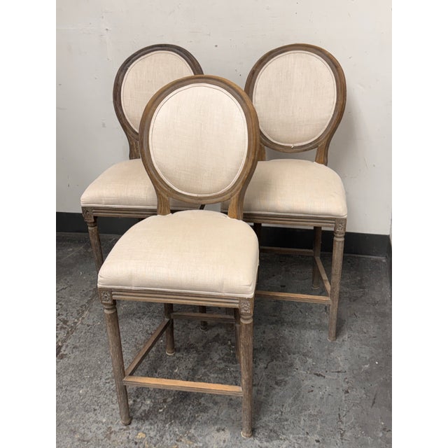 2010s Restoration Hardware Barstools, Set of Three For Sale - Image 5 of 12