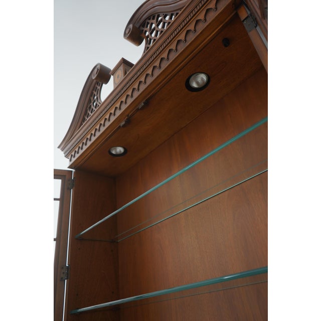 Brown Ej Victor Inlaid Mahogany Secretary Desk Bookcase For Sale - Image 8 of 18