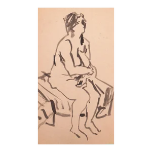 'Seated Nude' by Victor Di Gesu, Paris, Louvre, Salon D'Automne, Académie Chaumière, San Francisco Art Association, Los Angeles County Museum of Art