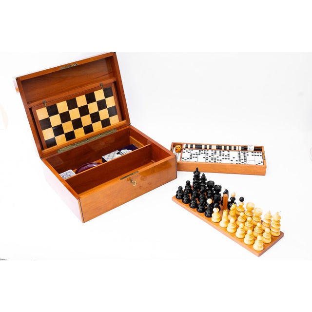 Cherry with Inlay Game Box, 1950s For Sale - Image 11 of 18