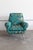 A mid century Italian armchair by Gigi Radice. Newly reupholstered in Dedar Milano Silkbird jacquard fabric. “A lampas...
