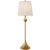 Dover Buffet Lamp in Gild with Linen Shade Designer: AERIN Height: 31.25" Shade Detail: 8" x 10.25" x 9.25" Linen Base: 7"...