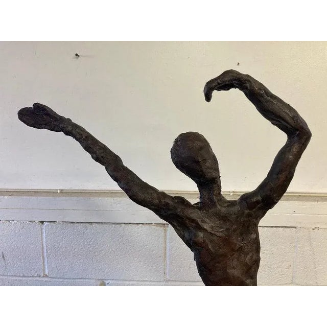 Black Mid Century Vintage Modern Female Ballerina Original Sculpture For Sale - Image 8 of 11