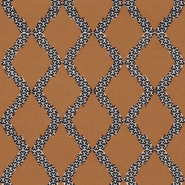 Sample - Schumacher Topi Fabric in Sienna For Sale