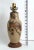 Offering a ceramic table lamp made by Lauritz Adolph Hjorth, Denmark 1930s. The body of the lamp is made from tan colored...