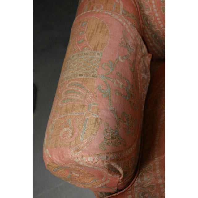 Vintage E. J. Victor Orange Asian Inspired Elephant Upholstery Club Arm / Lounge Chair For Sale - Image 9 of 16