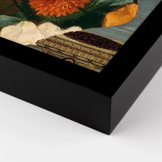 Lara Fowler Floral Silhouette Diptych by Lara Fowler in Black Frame, Medium Art Print For Sale - Image 4 of 5