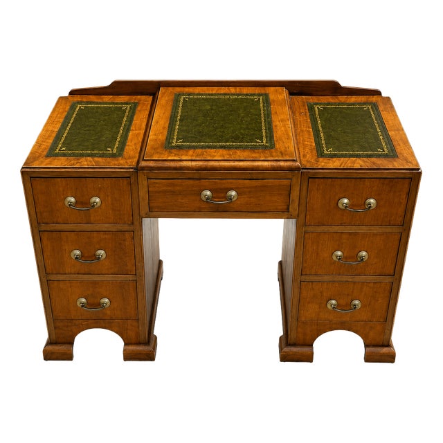 Small English Secretary Desk with Drawers, 1960s For Sale