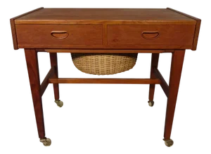 Danish Sewing Cart in Teak, 1960s