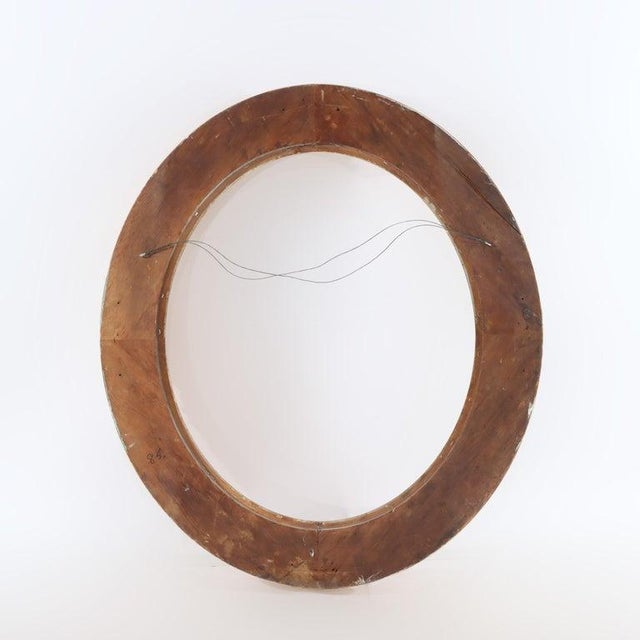 Oversized 46" Antique Victorian First Finish Gilt Wood Oval Frame C1890 For Sale - Image 6 of 8