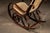 Brown Antique Thonet-Style Bentwood Rocking Chair With With Upholstered Seating For Sale - Image 8 of 13