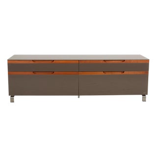 Wooden Sideboard with Gray Lowboard Drawers from Joop For Sale