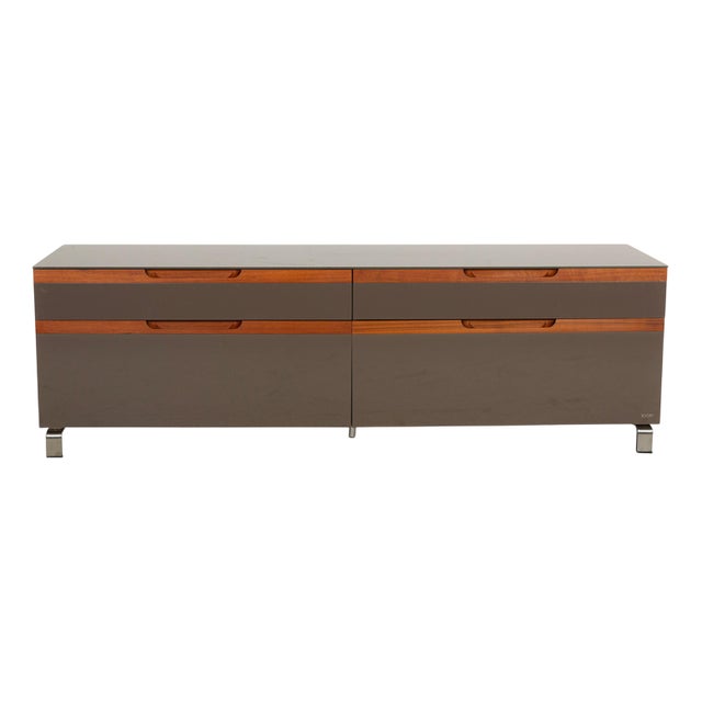 Wooden Sideboard with Gray Lowboard Drawers from Joop For Sale